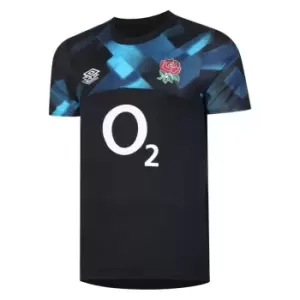 Umbro England Rugby Warm Up Shirt Adults - Black