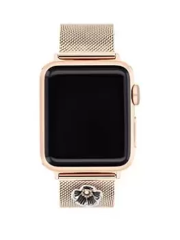 Coach Apple Watch Strap Ionic Rose Gold Plated Stainless Steel Ladies