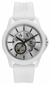 Armani Exchange AX1729 BANKS Automatic Silver Skeleton Watch