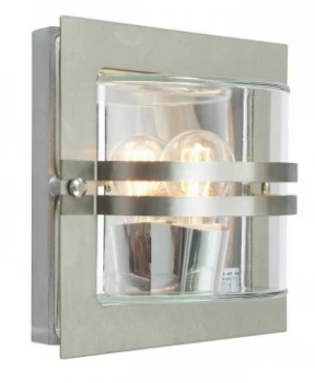 1 Light Outdoor Frosted Wall Light Stainless Steel IP65, E27