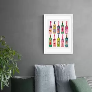 East End Prints Champagne Print MultiColoured