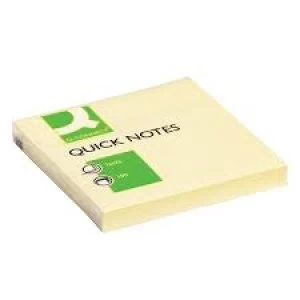 Q Connect Quick Sticky Note 75x100mm Ylw - 12 Pack