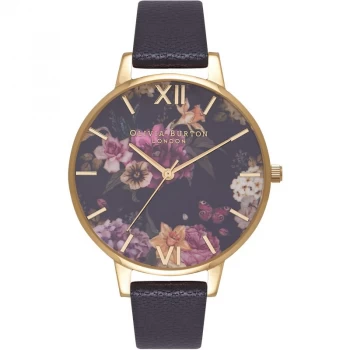 Dark Bouquet Black & Gold Watch