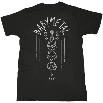 Babymetal - Skull Sword Unisex Large T-Shirt - Black