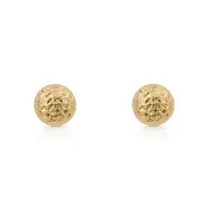 JG Fine Jewellery 9ct Gold Textured Ball Stud Earrings