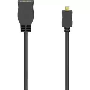 Hama 00205168 HDMI Adapter cable [1x HDMI socket - 1x HDMI socket D Micro] Black 10 cm