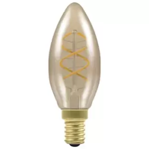 Crompton LED Candle 2.5W E14 Dimmable Spiral Filament Extra Warm White Antique Bronze (15W Eqv)