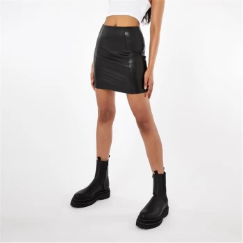 Firetrap PU A Line Mini Skirt - Black