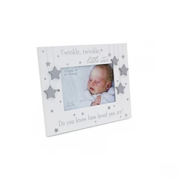 5" x 3.5" - Twinkle Twinkle Silver Star Baby Photo Frame