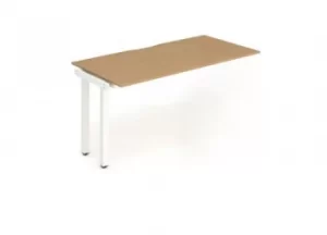 Trexus Bench Desk Single Extension White Leg 1400x800mm Oak Ref BE313