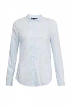 French Connection Eastside Cotton Shirt Blue Glow