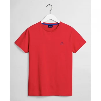 Gant Contrast Logo T Shirt - Red 620