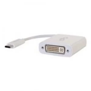 C2G USB C to DVI-D Video Converter - White
