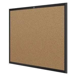 Nobo EuroPlus 1200x900mm Cork Noticeboard Cork with Black Alumimum Trim and Wall Fixing Kit