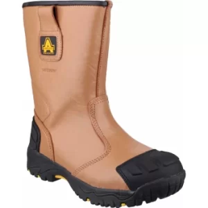Amblers Mens Safety FS143 Waterproof Safety Rigger Boots Tan Size 11