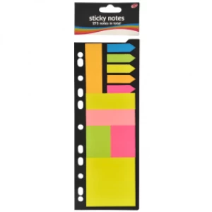 Value Assorted Shape and Size Sticky Notes - Assorted Colours (275 Notes)