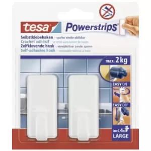 tesa POWERSTRIPS Large Classic adhesive hook White Content: 2 pc(s)