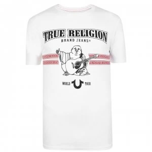 True Religion Foil World Tour T Shirt - White