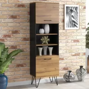 Display Cabinet 170cm Sideboard Cabinet Cupboard tv Stand Living Room Oak&Black - Oak & Black
