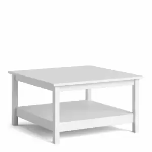 Barcelona Coffee Table with Shelf, white