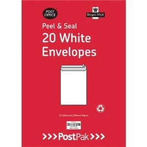 Envelopes C4 Peel & Seal White 90Gsm Pack of 200 POF27421