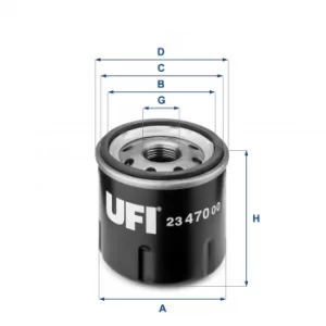 2347000 UFI Oil Filter Oil Spin-On