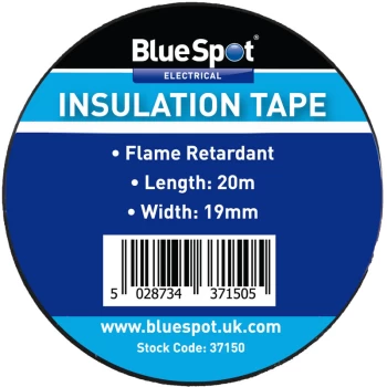 Bluespot - 37150 20m Black Electrical Insulation Tape