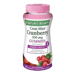 Natureamp39s Bounty Cran Maxamp174 Cranberry 500 mg Gummies with Vitamin C 60 Gummies