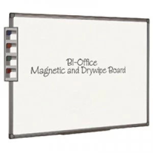 Bi-Office Magnetic Whiteboard 600x450mm Aluminium Finish MB0406186