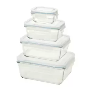 Homiu 4 Piece Glass Containers With Lids