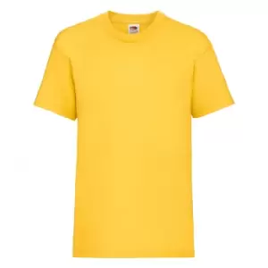 Fruit Of The Loom Childrens/Kids Unisex Valueweight Short Sleeve T-Shirt (7-8) (Sunflower)