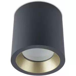 Ceiling light LED 3000k Cosmos, aluminum and glass, urban gray