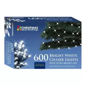 Christmas Workshop White Ultra Bright LED String Chaser Lights - 600 LED