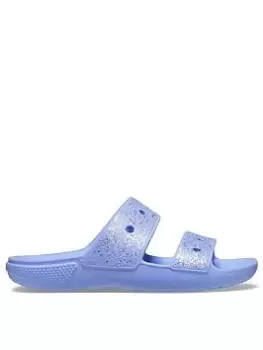 Crocs Classic Glitter Sandal Sandal, Purple, Size 12 Younger