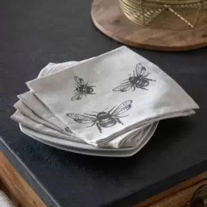 Crossland Grove Distressed Bees Napkin 450X450Mm, Pack Of 4
