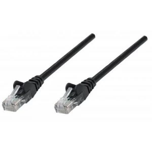 Intellinet Network Patch Cable Cat6A 20m Black Copper S/FTP LSOH / LSZH PVC RJ45 Gold Plated Contacts Snagless Booted Polybag