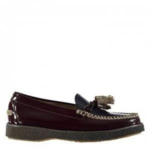 Bass Weejuns Estelle High Shine Loafers - Bordo Textured