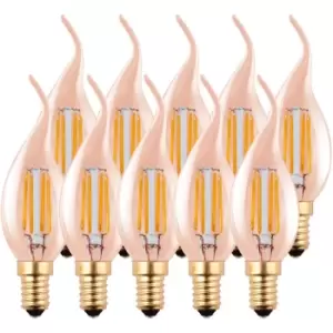 Harper Living 4.5 Watts E14 LED Bulb Amber Flame Tip Warm White Dimmable, Pack of 10