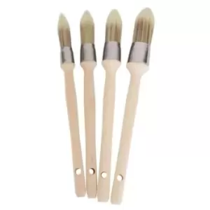 ProDec 4Pc Prodec Pointed Synthetic Sash Brush Set- you get 6