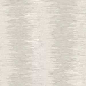 Grandeco Alcor Light Grey Vertical Stripe Metallic Textured Wallpaper