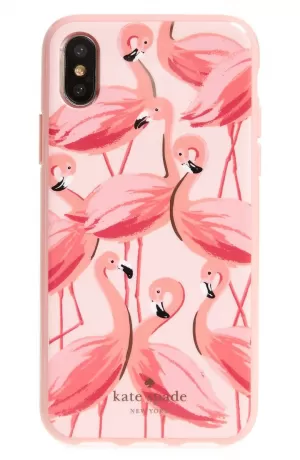 Kate Spade New York Painted flamingos iPhone case Pink