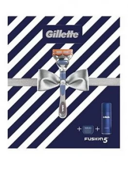 Gillette Fusion Razor For Men + Shaving Gel 75ml + Travel Cover Gift Set