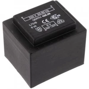 PCB mount transformer 1 x 230 V 2 x 7.50 V AC 8 VA 533 mA