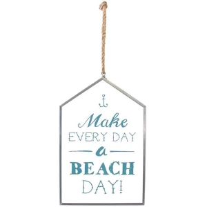 Glass Make Every Day A Beach Day Hanging Sign