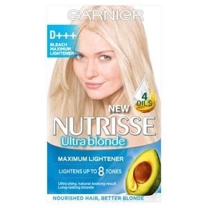 Garnier Nutrisse D+++ Bleach Lightener Permanent Hair Dye, Bleach Maximum Lightener