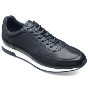 Loake Mens Bannister Trainers Navy Burnished Calf Leather 9