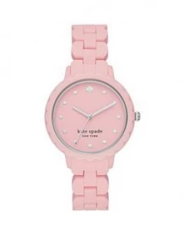 Kate Spade New York Kate Spade Pink Dial Pink Silicone Strap Ladies Watch