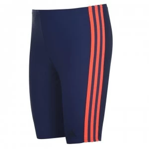 adidas Boys Fitness 3-Stripes Swim Jammer - T Indigo/Red