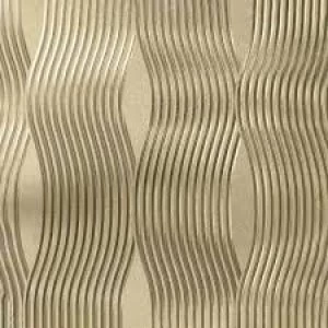 Arthouse Foil Wave Champagne Wallpaper
