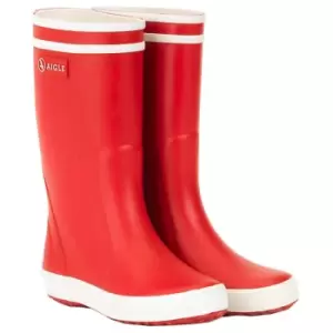 Aigle Childrens Lolly Pop Wellington Boots Red/White EU29